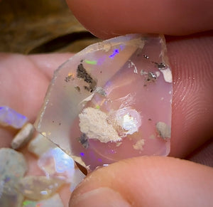 The 48.5cts - 40+ pieces Lightning Ridge Crystal Opal Rough - Opal Whisperers