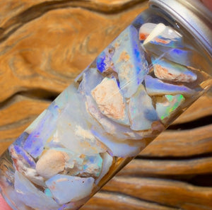 68.9cts - Rare Mintabie Rough Opal Vial. South Australian Opal