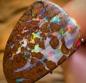 10.3cts - Queensland Boulder Opal from Yowah. Red Multicolours!