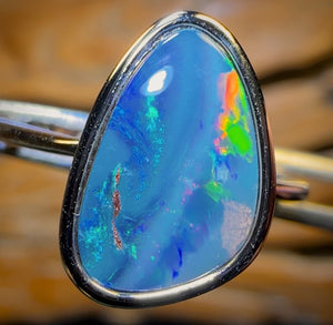 Sterling Silver - Queensland Boulder Opal Doublet Ring