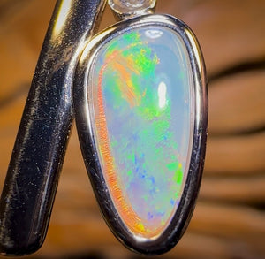 Sterling Silver - Solid South Australian Crystal Opal Pendant