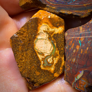 236,4 ct – 3x Yowah-Nuss Rohopal-Paket. Australischer Opal (1 $/ct Kristallzentrum und Stammesmuster)