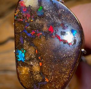 11.7cts - Queensland Boulder Seam Opal With Fire Red