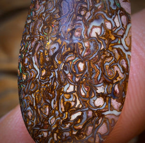 17.4cts - Tribal Yowah Nut Opal. Australian Opal