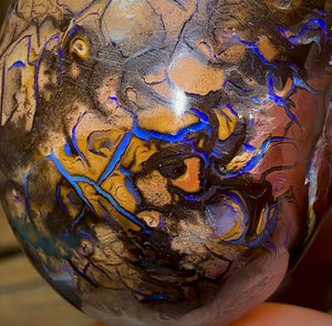 349.7cts - Yowah Nut Opal Polished Specimen. Tribal Pattern - Opal Whisperers