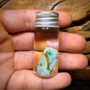12.5cts - Vial of Rare Yowah Wood Fossil Crystal Opal Rough