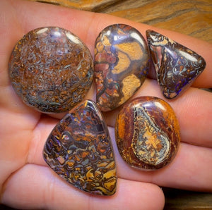 167.5cts - 5x Australian Tribal Boulder Opal’s. Wholesale Dealers Parcel