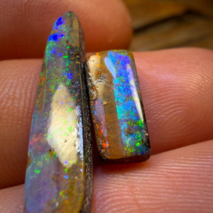 8.65cts - Top Australian Boulder Seam Opal Pair