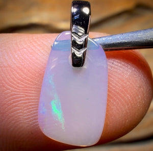 Sterling Silver - South Australian Solid Crystal Opal Pendant