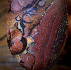 33 x 20mm - Drilled Tribal Queensland Boulder Opal Necklace