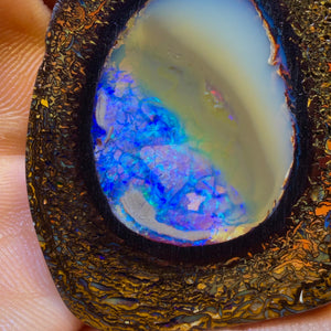 Dad Card! 293cts - Yowah Nut Crystal Centre Rub Specimen Pair