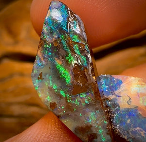18.2cts - 2x Quality Australian Boulder Seam Opal Rough Pieces