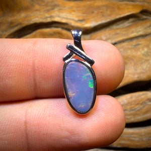 Sterling Silver - Queensland Boulder Opal Doublet Pendant