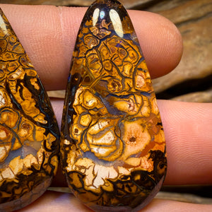 75.6cts - Tribal Queensland Boulder Opal Pair