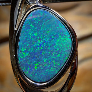 🔨 AUCTION 🔨 Sterling Silver - Queensland Boulder Opal Doublet Pendant