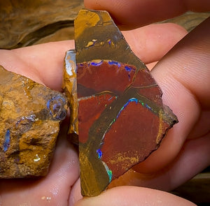 326.4cts - 3x Australian Boulder Opal Rough - Opal Whisperers