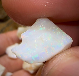 (Template) 98.3cts - 7x South Australian White Opal Rough Pieces - Opal Whisperers