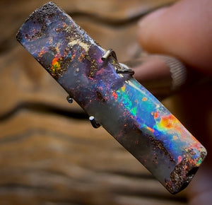 3.35cts - “Red Flash Family Crimson Fires Brother” Queensland Boulder Seam Opal