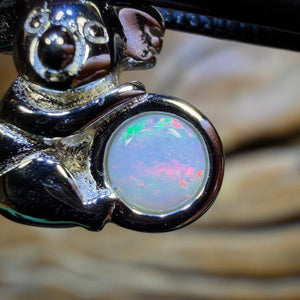 Sterling Silver - Solid South Australian Crystal Opal Pendant