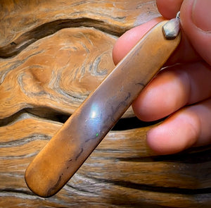 Huge Solid Queensland Boulder Opal Pendant Tribal Pattern with Free Bale fitting