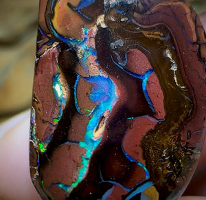 34.4cts - “Zebra” Tribal Yowah Nut Opal. Australian Opal - Opal Whisperers