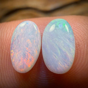 1.4cts - Australian Boulder Seam Opal Pair