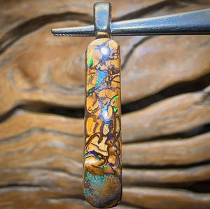 Solid Tribal Queensland Boulder Unisex Opal Pendant