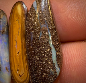 🔨 AUCTION 🔨 No Reserve 31.4cts - 3x Loose Queensland Boulder Opals. Parcel