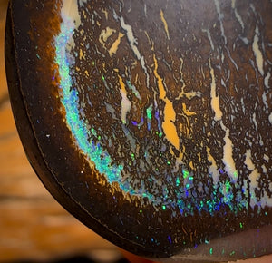 62.5cts - Tribal Australian Boulder Opal from Yowah Partial Kernel