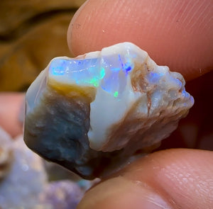 109cts - 10x Lightning Ridge Crystal and Dark Opal Rough Parcel - Opal Whisperers