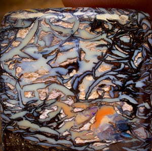 71.3cts - “Stormy Seas”Top Tribal Australian Boulder Opal from Koroit Picture Stone