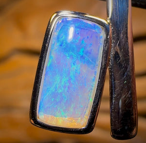 Sterling Silver - Solid South Australian Crystal Opal Pendant