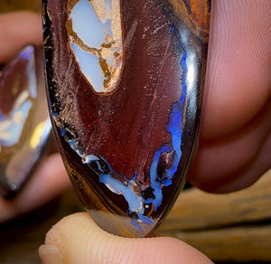 The 208cts - Yowah Nut Kernel Australian Opal Rub Pair. Double Double Sided - Opal Whisperers