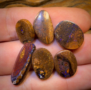 š 36.8cts - 6x Australian Tribal Boulder Opalās. Wholesale Dealers Parcel