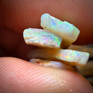 12.6cts - 4x Rare Mintabie Opal Rough Parcel. South Australian Opal