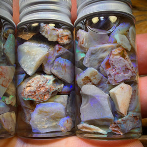 50cts Lightning Ridge Opal Rough Chip Vials. BULK LISTING