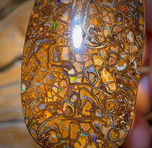 34 x 17mm - “Big City Streets” Drilled Australian Tribal Boulder Opal Necklace