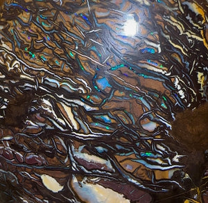 243.3cts - Top Tribal Art Australian Boulder Opal Specimen Polished - Opal Whisperers