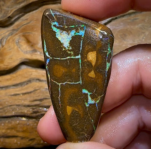 113.8cts - Australian Boulder Opal Rub from Winton - Opal Whisperers