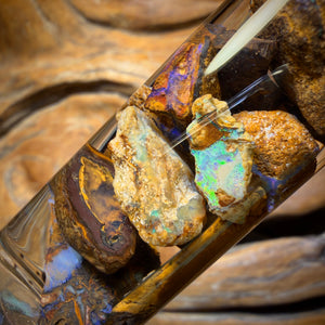 133cts - Jar of Yowah Nut Opal Rough w/ Fossil Opal