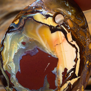 TGIF 34 x 28mm - Drilled Queensland Boulder Opal