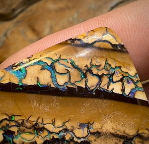 129.9cts - “Story Board”Landscape Pattern Yowah Nut Opal Specimen - Opal Whisperers