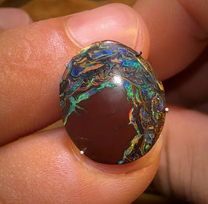 5.6cts - Wow Top Electric Tribal Yowah Nut Opal. Australian Opal
