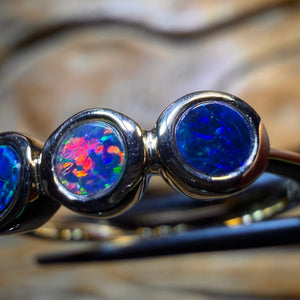 14k Gold - NEW Isaac Design Queensland Boulder Opal Doublet Ring