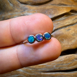 TGIF Sterling Silver - Queensland Boulder Opal Doublet Ring