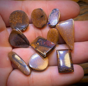73.4cts - 10x Australian Tribal Boulder Opal’s. Wholesale Dealers Parcel