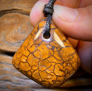 48-Hour VIP Crazy Offer 40 x 39mm - Drilled Boulder Opal Pendant w/ Eco Friendly Vegan Cord