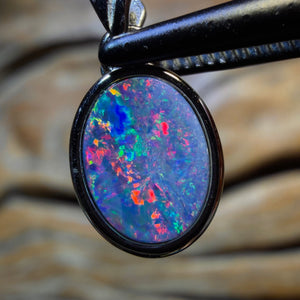 OpalFest Wildcard! Sterling Silver - Queensland Boulder Opal Doublet Pendant