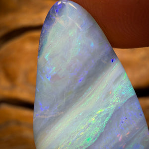 22.2cts - “Ice Ice Baby” Queensland Boulder Seam Opal from Winton