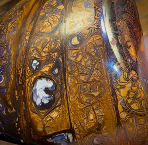 Auction Fall-Through = Your Gain! 🔥 Now More Than 50% Off RRP 🚨 465.6cts - “Tribal Drag Strip” Large Tribal Queensland Boulder Opal. Polished Specimen